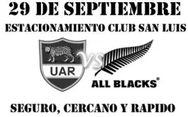 Estacionamiento para Los Pumas vs. All Blacks