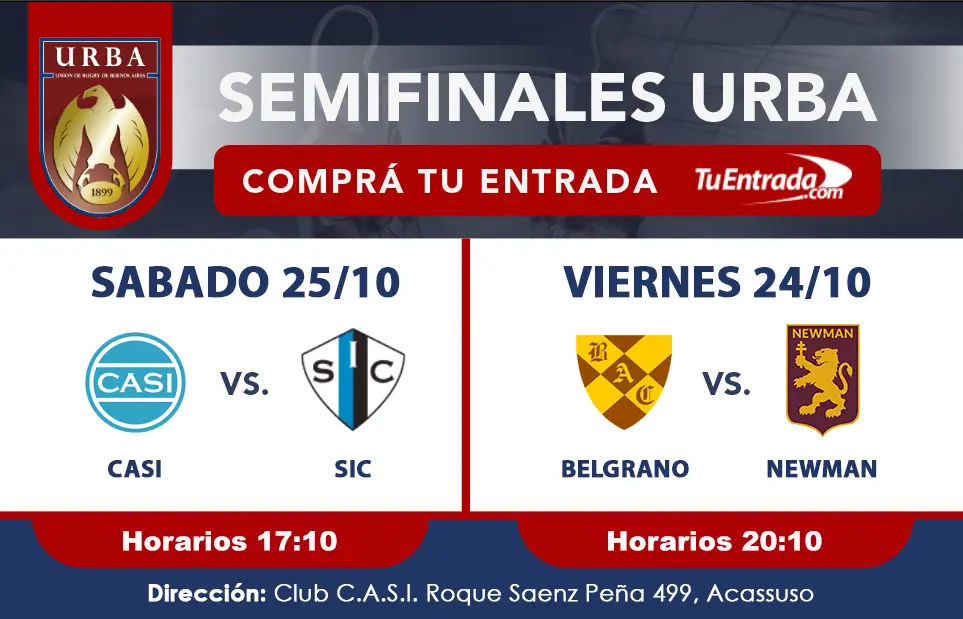 Venta de entradas para las semifinales del URBA Top 12 Copa Macro presentada por Zurich