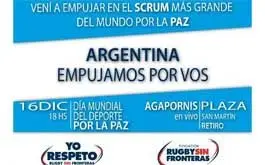 Rugby Sin Fronteras invita a empujar por la paz