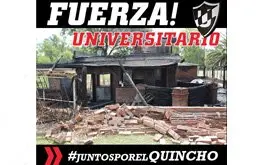 Incendio del quincho de Universitario de La Plata