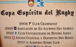 COPA ESPIRITU DEL RUGBY Y MEDALLA AL CABALLERO DEL RUGBY