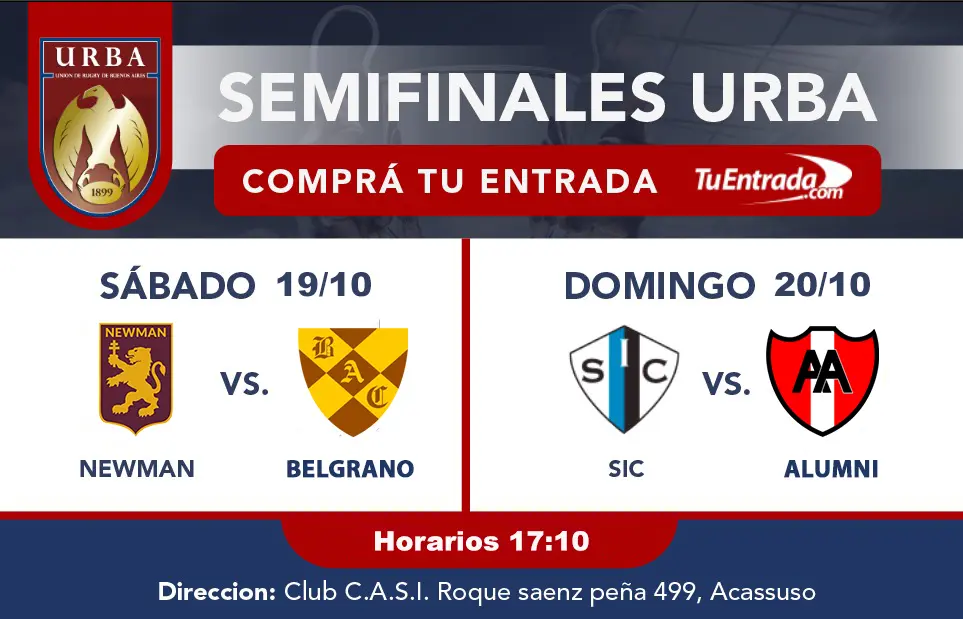 Venta de entradas para las semifinales del URBA Top 12 COPA MACRO presentada por Zurich