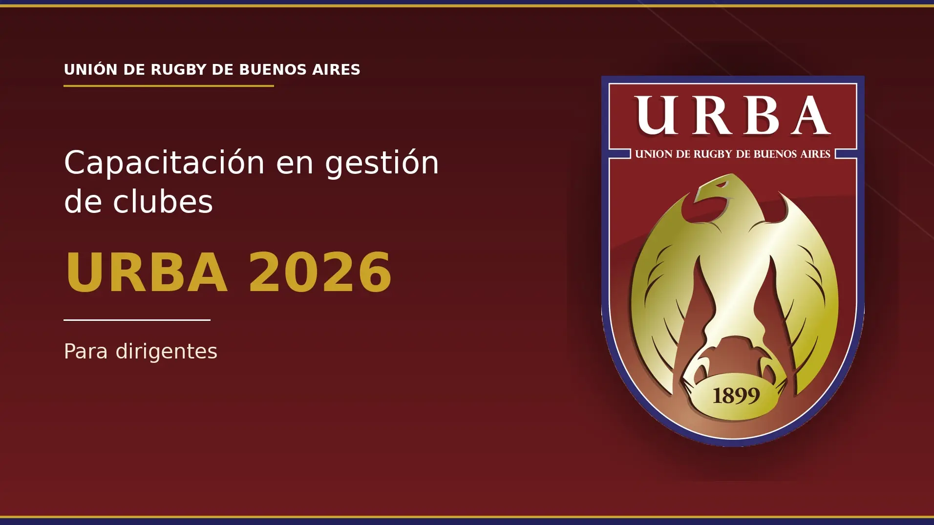 Capacitación en Gestión de Clubes URBA 2026 para dirigentes
