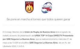 Lanzamiento Oficial URBA Top 14 Copa DIRECTV presentada por QBE Seguros La Buenos Aires